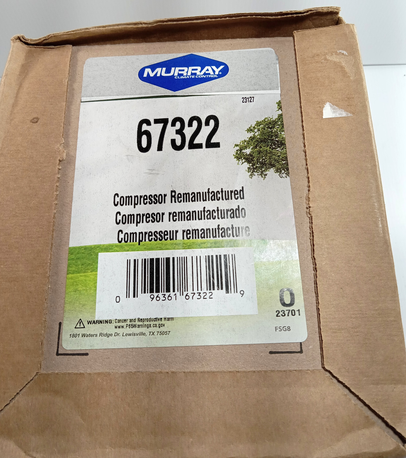 1 REMANUFACTURED MURRAY 67322 A/C COMPRESSOR ***MAKE OFFER***