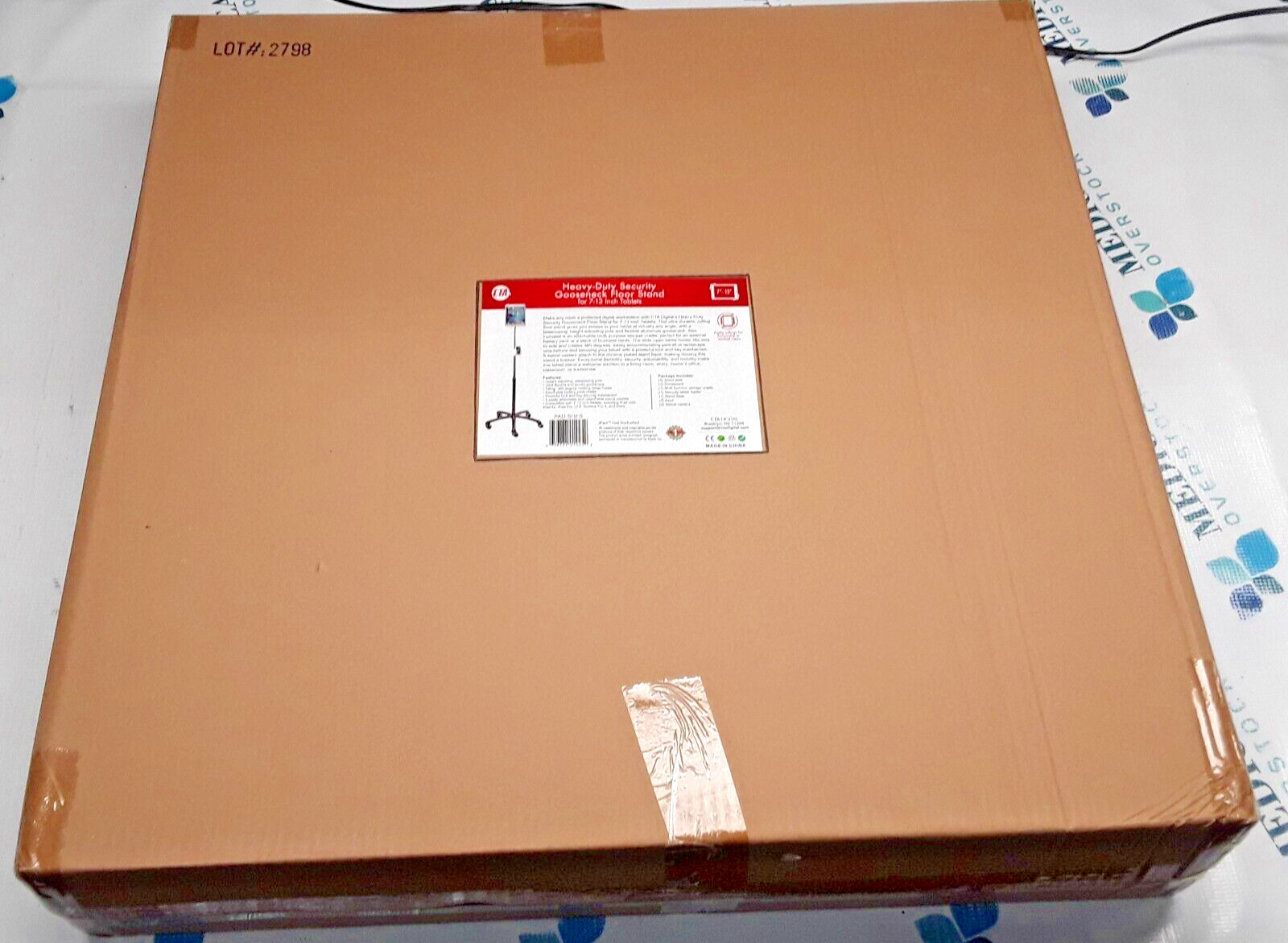 PAD-SHFS – CTA – HEAVY DUTY SECURITY GOOSENECK FLR STAND FOR 7-13″ TABLETS – NEW