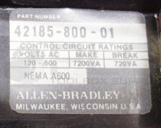 ALLEN BRADLEY 509-AOD /B STARTER 509-A0D CB236 42185-800-01 W/HEATER ELEMENTS