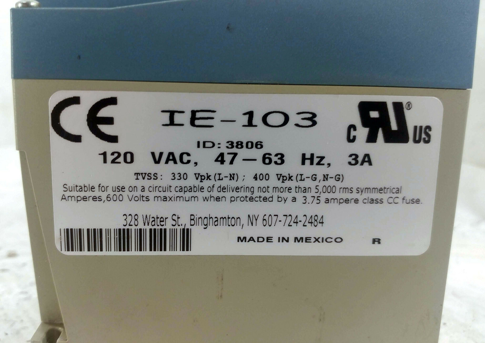1 USED ISLATROL ELITE IE-103 SUPPRESSOR 120VAC, 47-63 HZ, 3A ***MAKE OFFER***