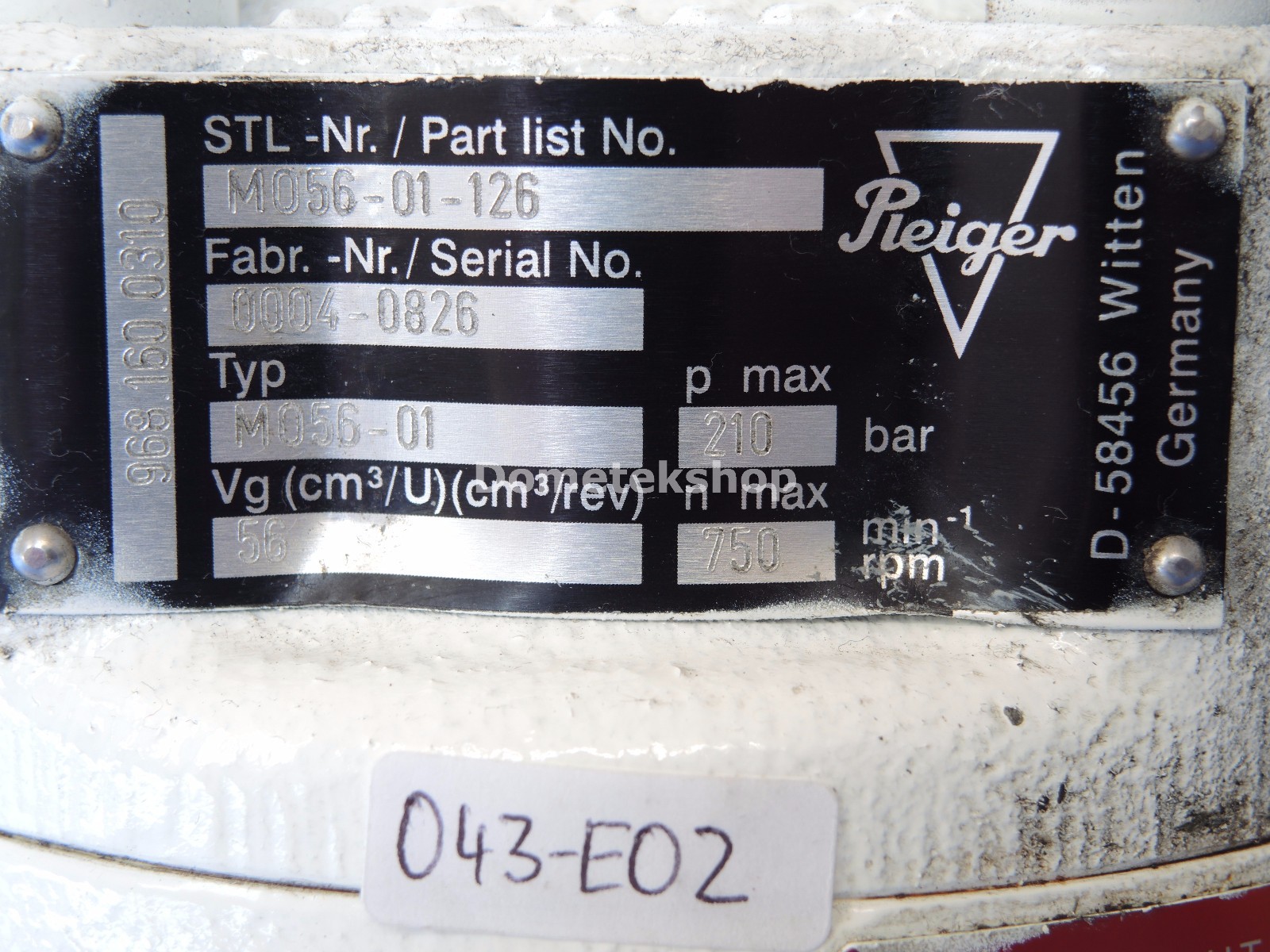 Pleiger M056-01-126 Hydro motor Year 2000