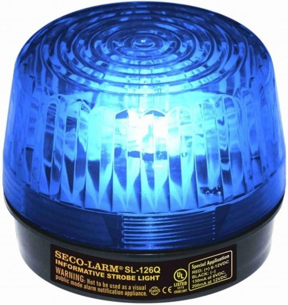Enforcer Xenon Strobe Light, 24VDC, Blue Lens (SL-126-A24Q/B)