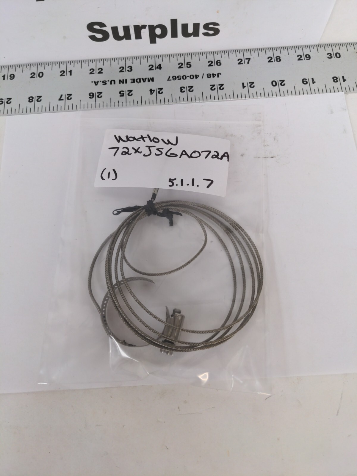 Watlow 72XJSGA072A Pipe Clamp Mount Thermocouple