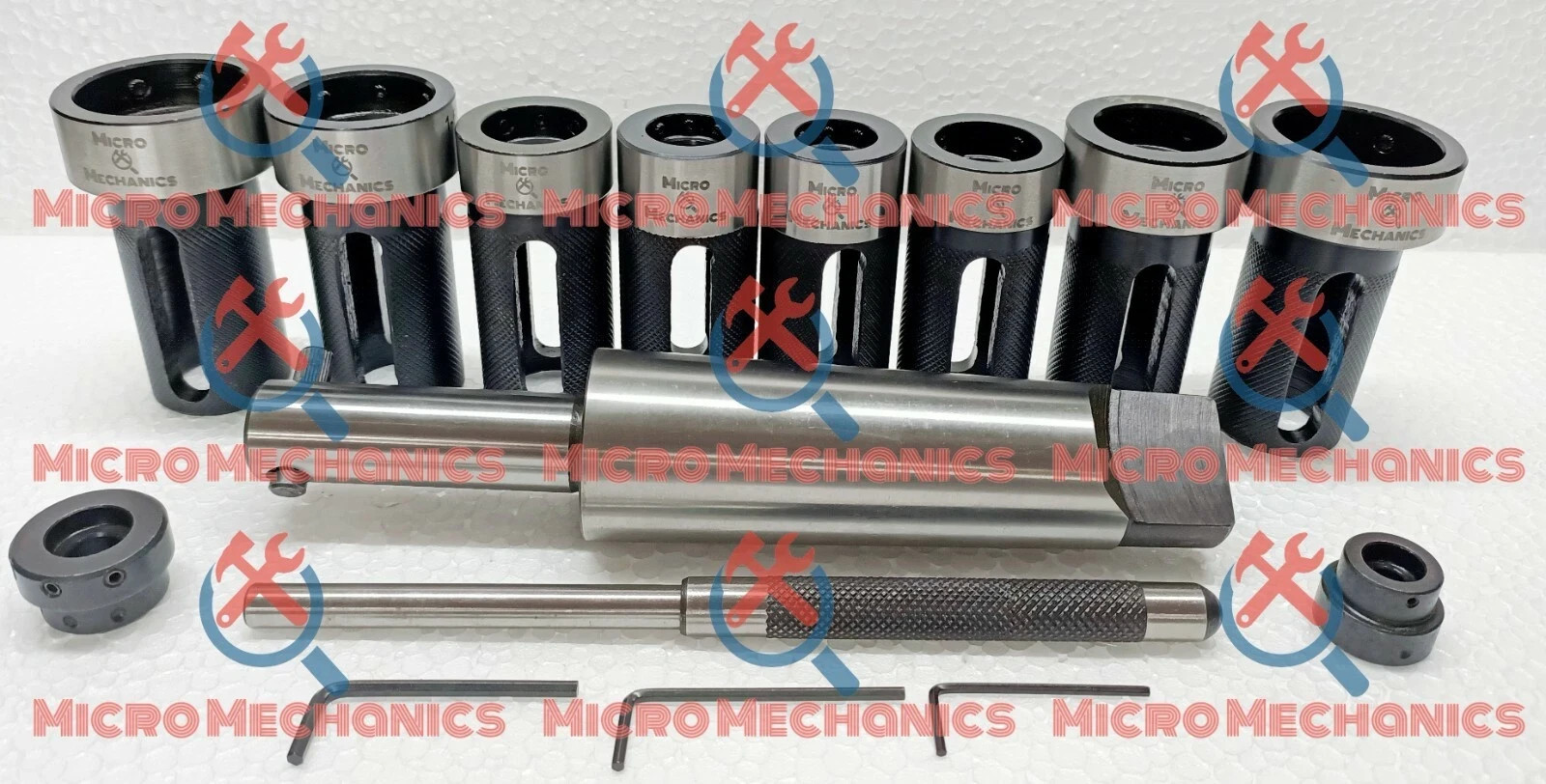 10x Die Holder Kit For Lathe Tailstock Morse Taper # 5 Sliding Action- Inch & MM