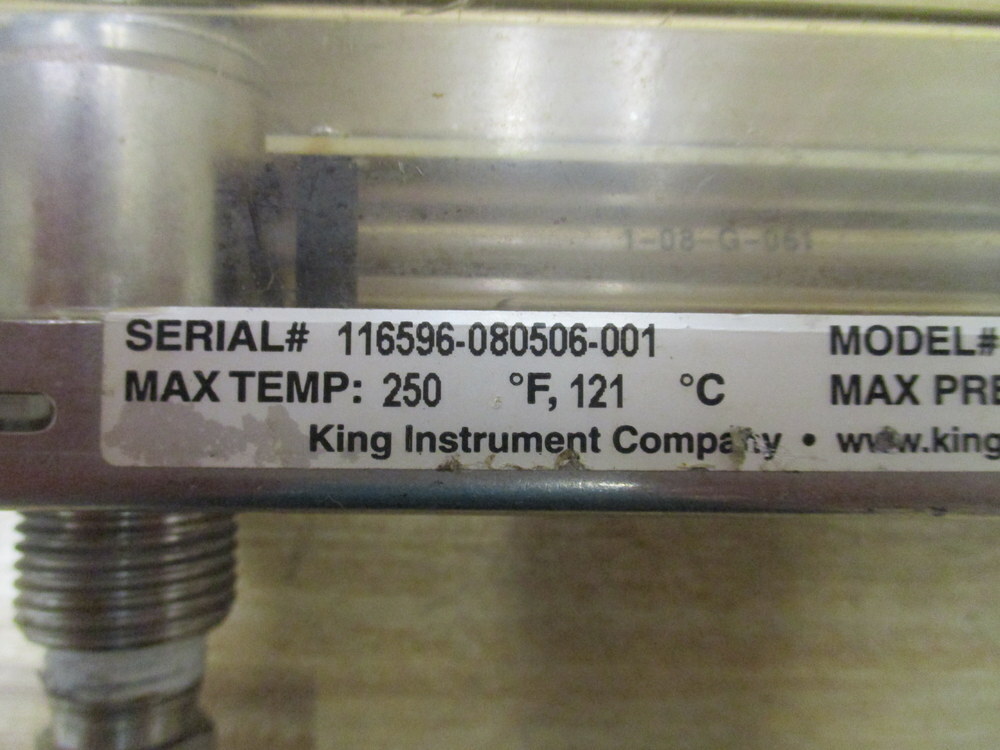 King Instrument 74C108G061323810 Flow Meter W/ Fitting