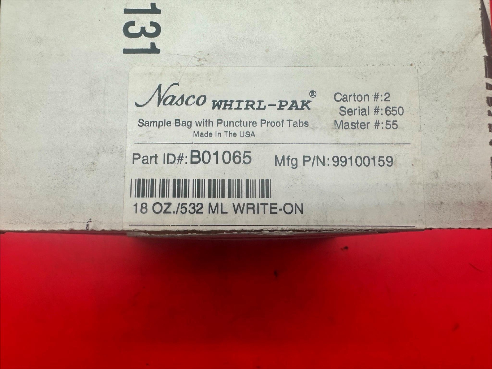 Whirl-Pak B01065 Standard Bags – 18 oz. (532 ml) – Box of 500
