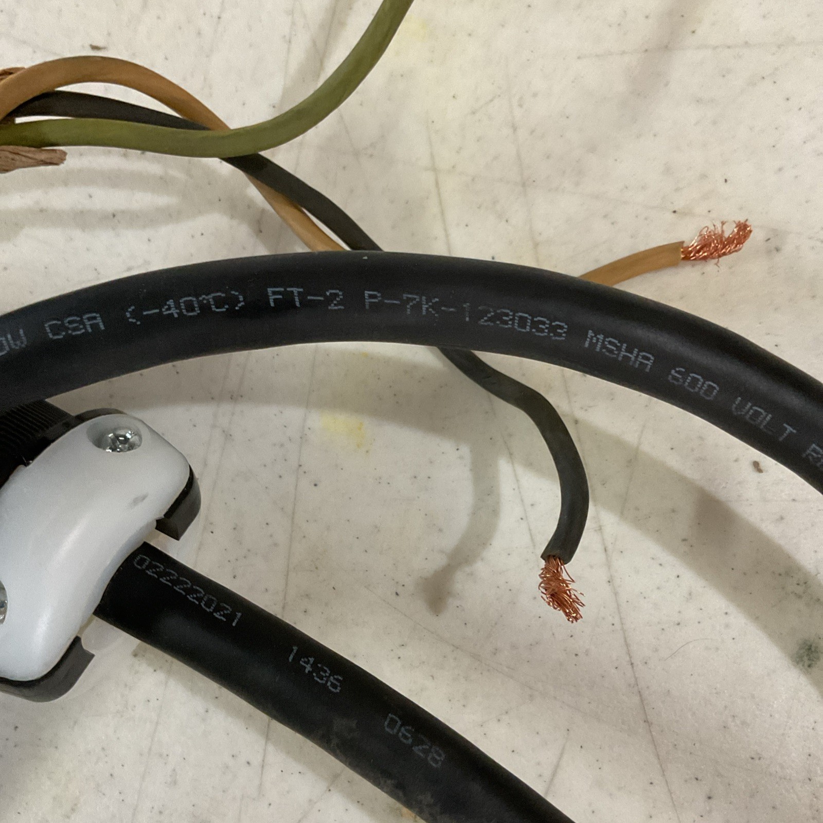 QTY 2 – 8ft Carol 3/C 12AWG equipment cord w/ Hubbel HBL2323 20A Female plug