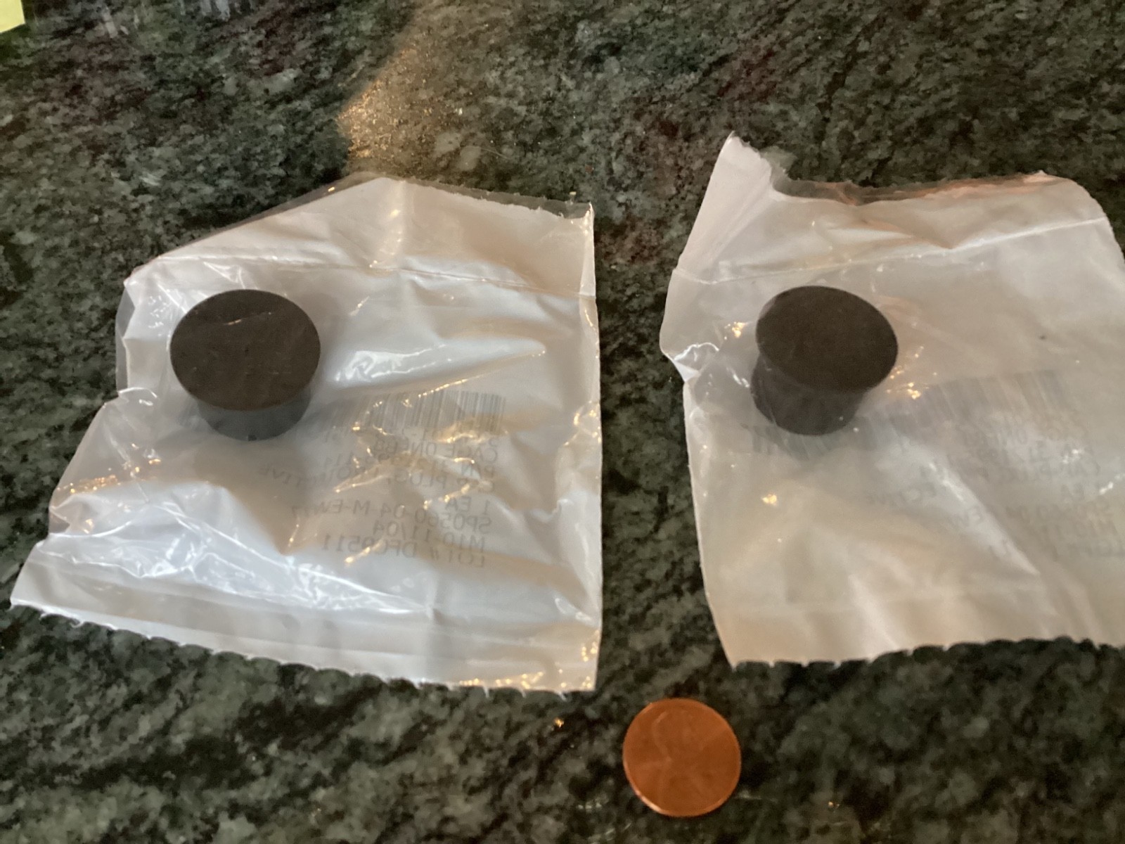two black PMI erie PA protective covered mushroom cap MS90376-14Y YP-7/8
