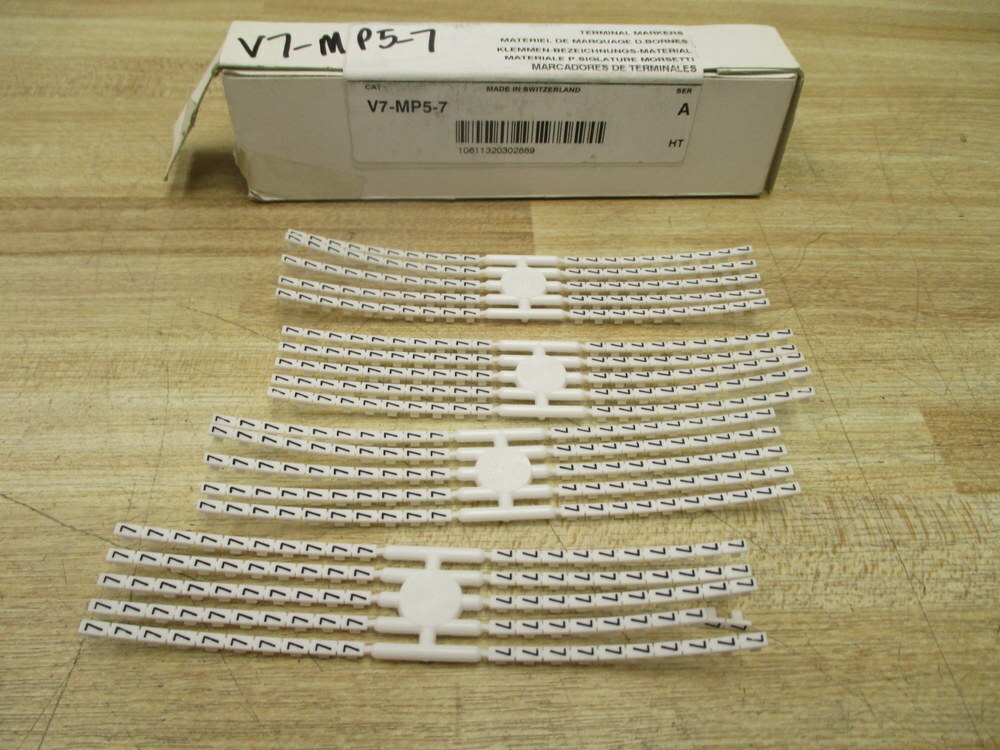 Sprecher+Schuh V7-MP5-7 Terminal Marker Cards V7MP57 (Pack of 4)