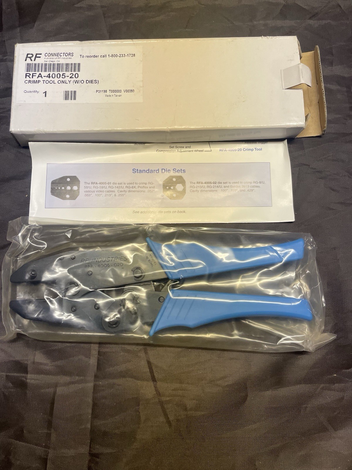 RF Industries Hand Crimp Tool  4005-020