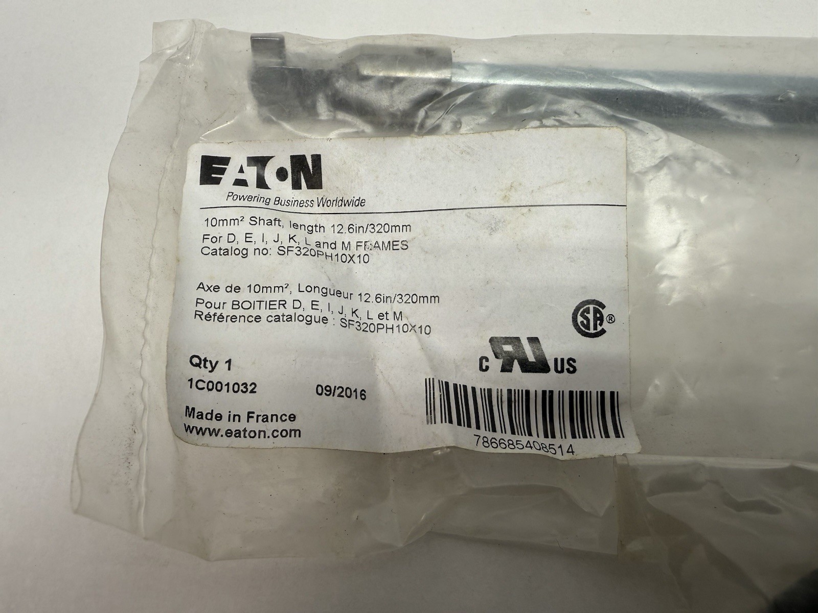 Eaton 1C2D2813 Rotory Pistol Handle with Shaft, 1C001032 100A-400A Double Throw