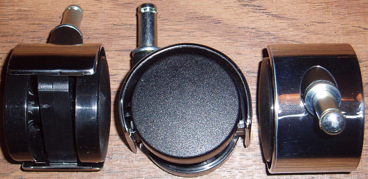 *SET OF 4 (FOUR)* FAULTLESS – DUAL DISC CASTER – Chair / Cart Wheel – NEW