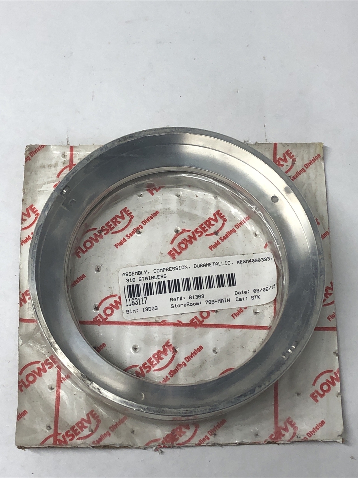 Flowserve XEXM4000333 4″ Rotary Unit Compress Seal 316 SS