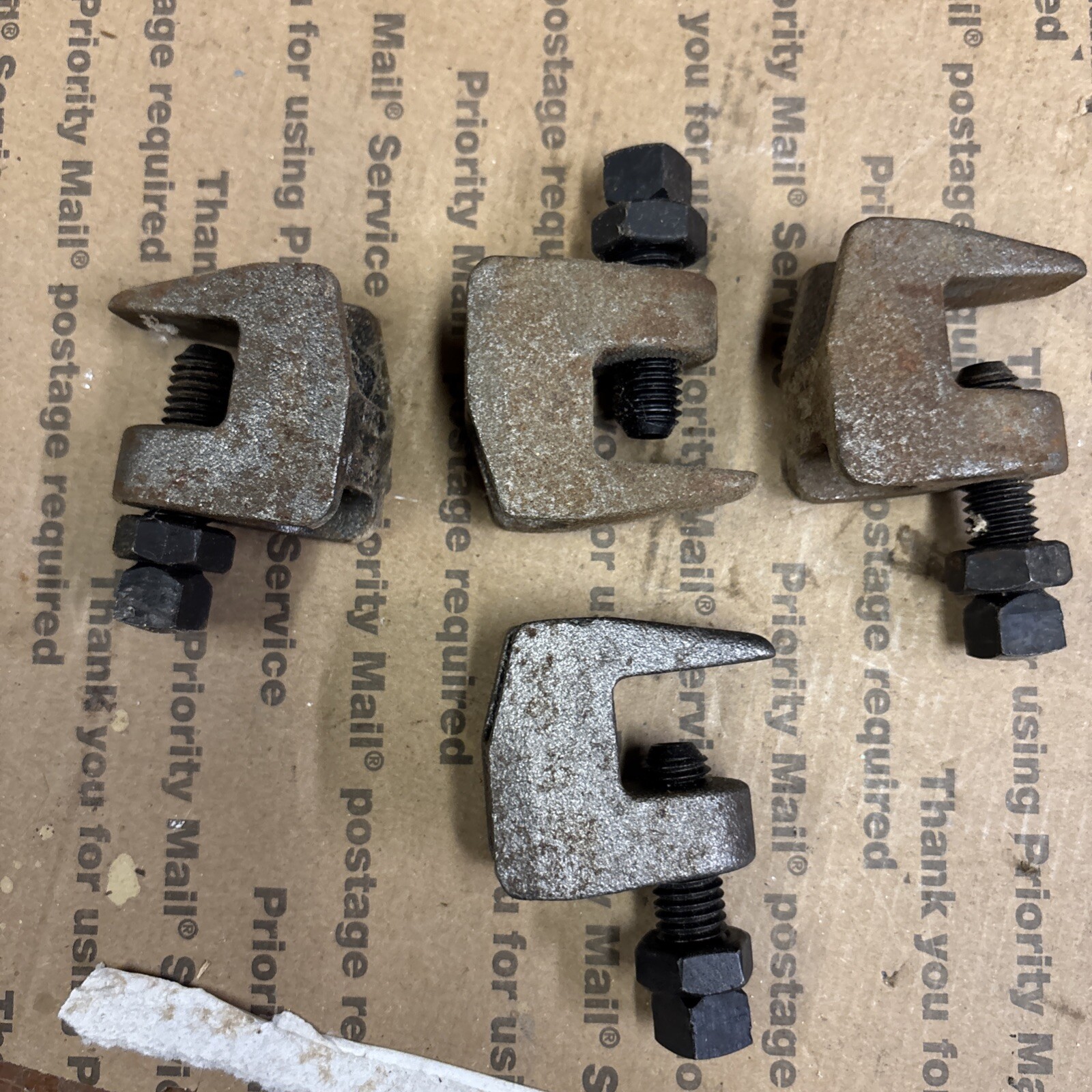 Vintage F&M 1/2 Metal Beam Clamp U 13 C CLAMP with Bolton Of 4