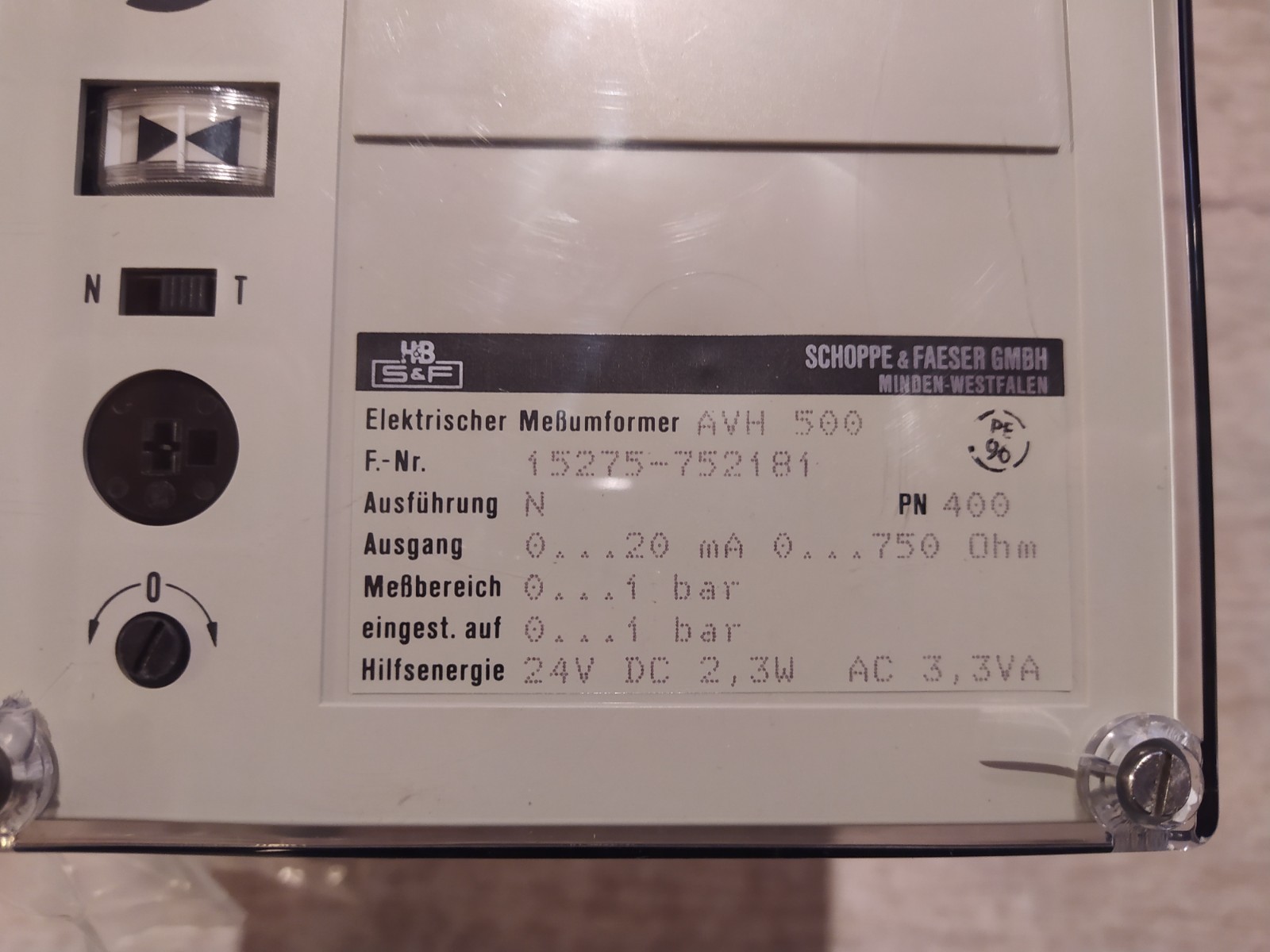 H&B S&F SCHOPPE & FAESER AVH 500 [NEW]