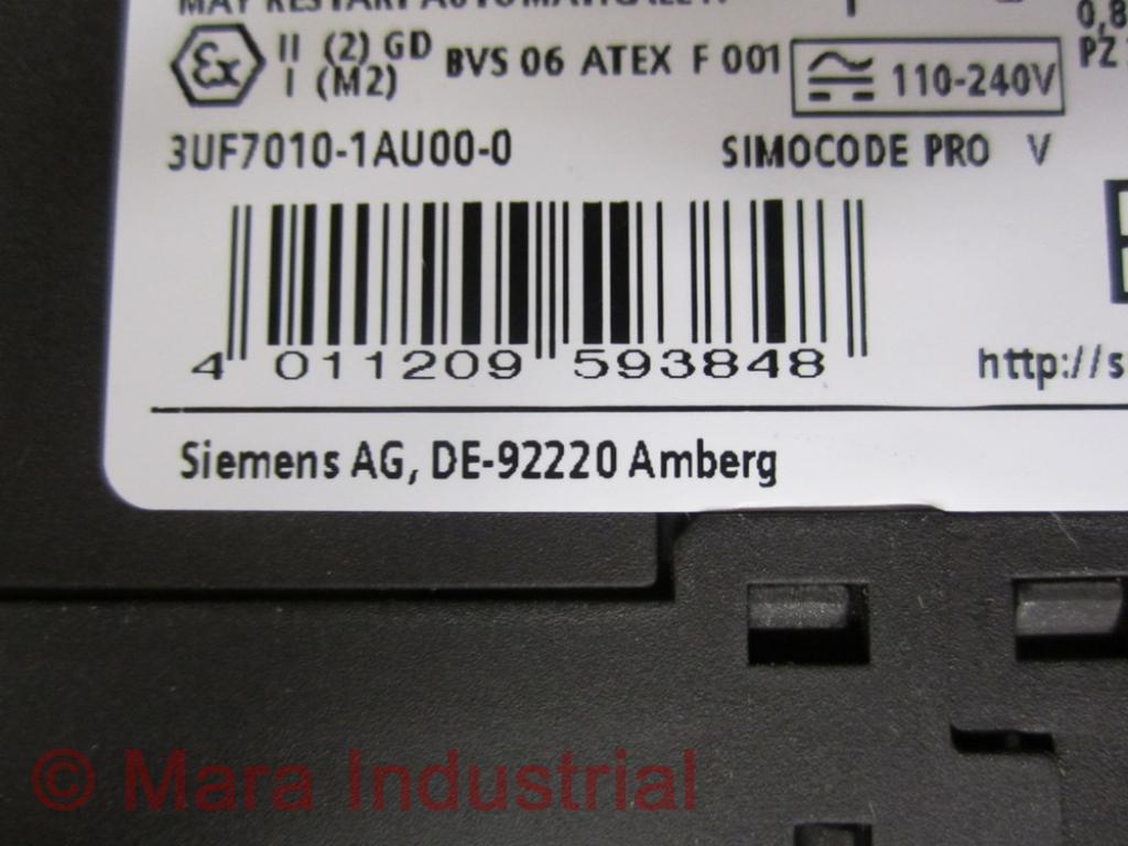 Siemens 3UF7010-1AU00-0 Relay Motor Control W/1 Terminal Block