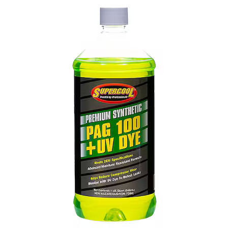 Supercool P100-32D A/C Compressor Pag Lubricant, W/Uv Dye Plastic Bottle