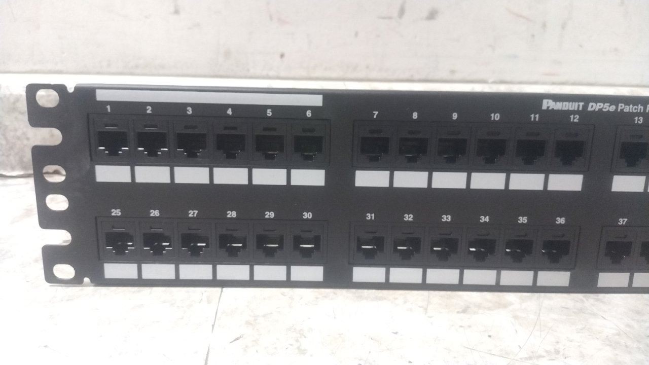 Panduit DP485E88TGY 19 In Overall Width 3-1/2 In Overall H 48 Port Patch Panel