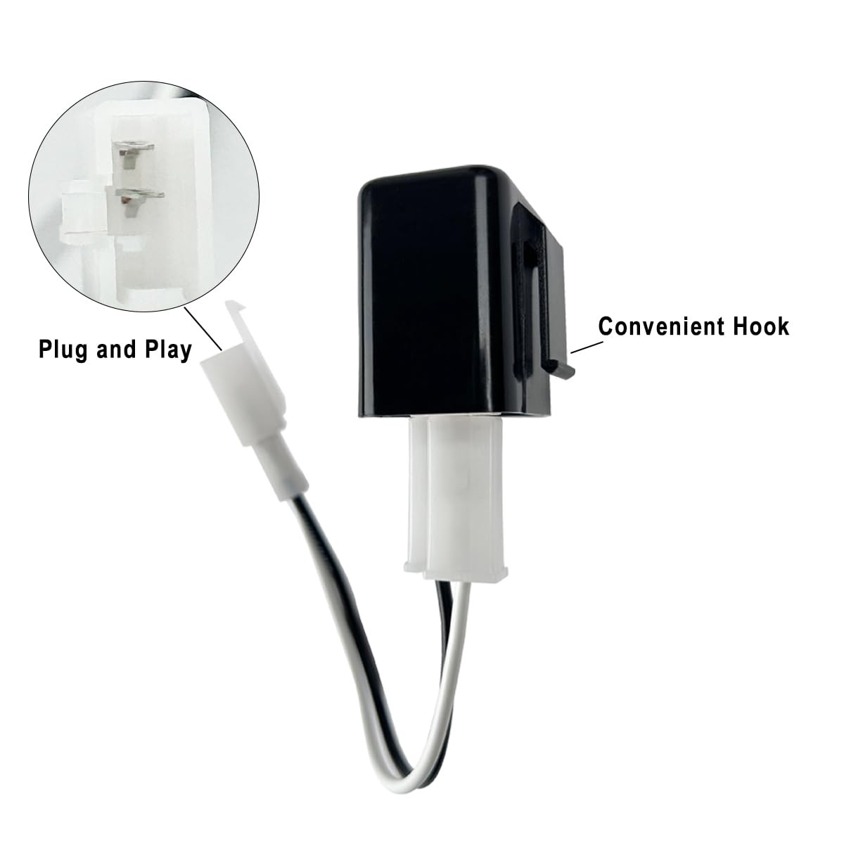 Adjustable 2 Prong Electronic LED Flasher Relay with Wires for Bikes Motorcycles