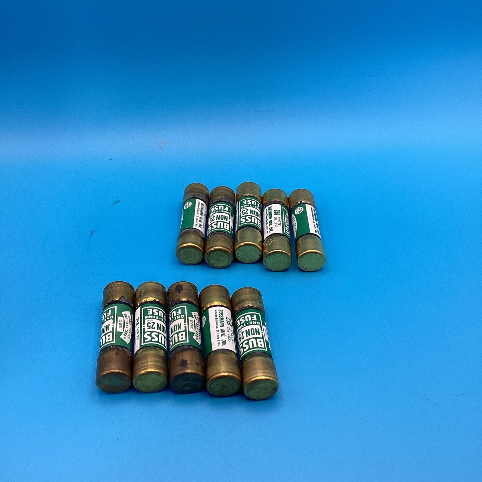 BUSS NON 25 One Time Fuses 250 V (box Of 10) #2 Ships FREE