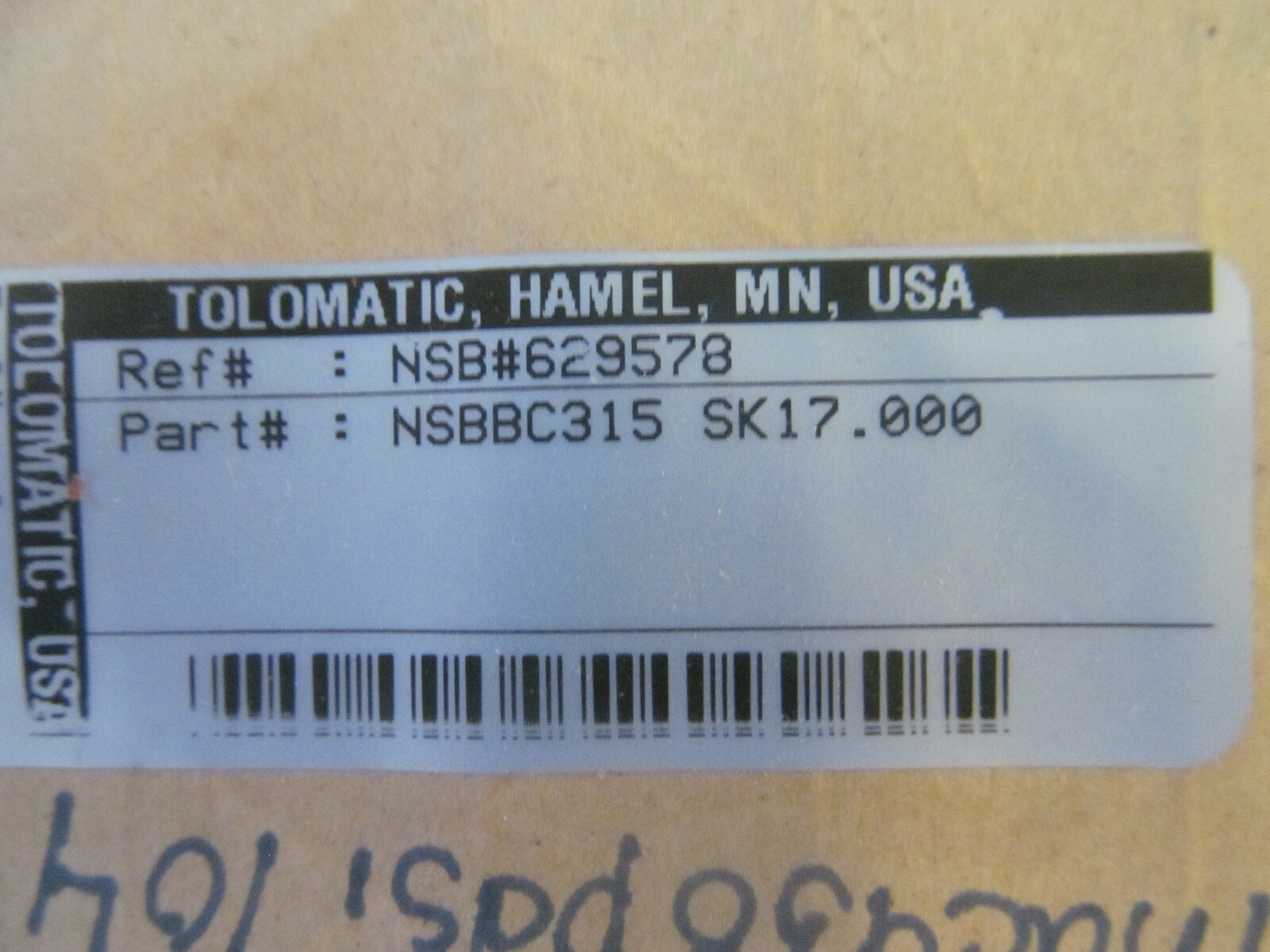 NOS Tolomatic Kit NSB#629578 NSBBC315 SK17.000 Free Shipping