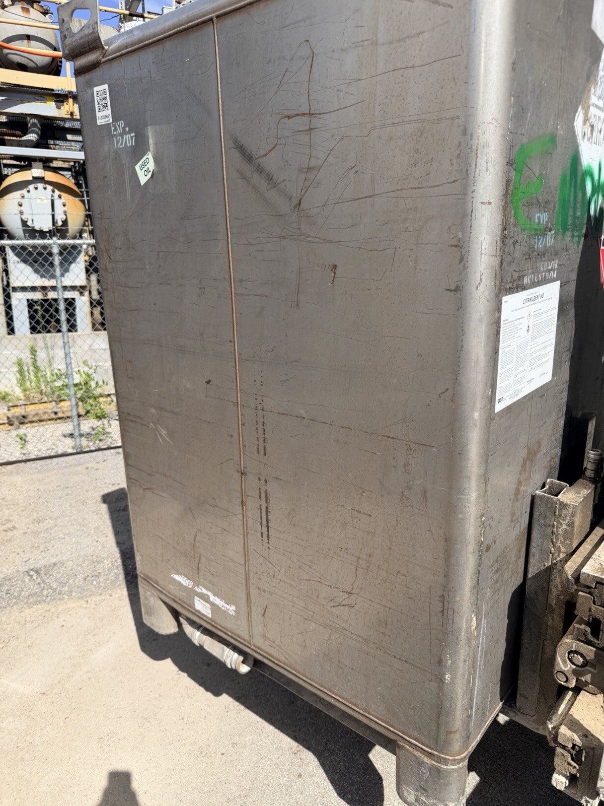TransStore (clean) ECOsafe Stainless Steel IBC Tote Tank, 2 inch discharge