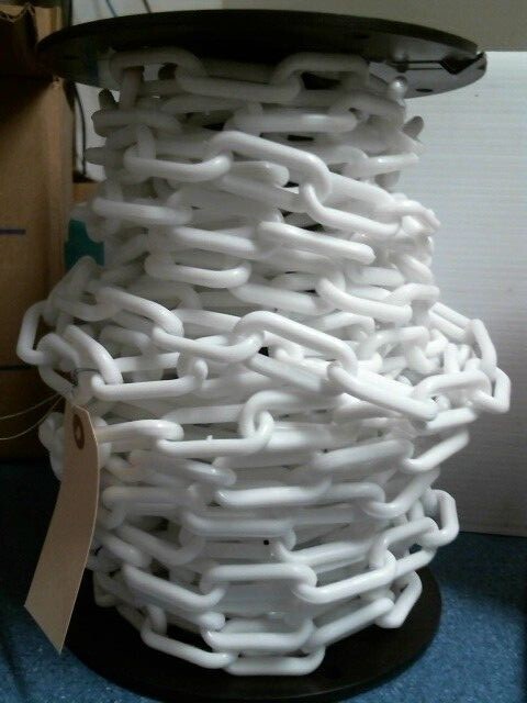 Campbell 0990847, #8 White Plastic Chain, 50′ Reel, FREE SHIPPING