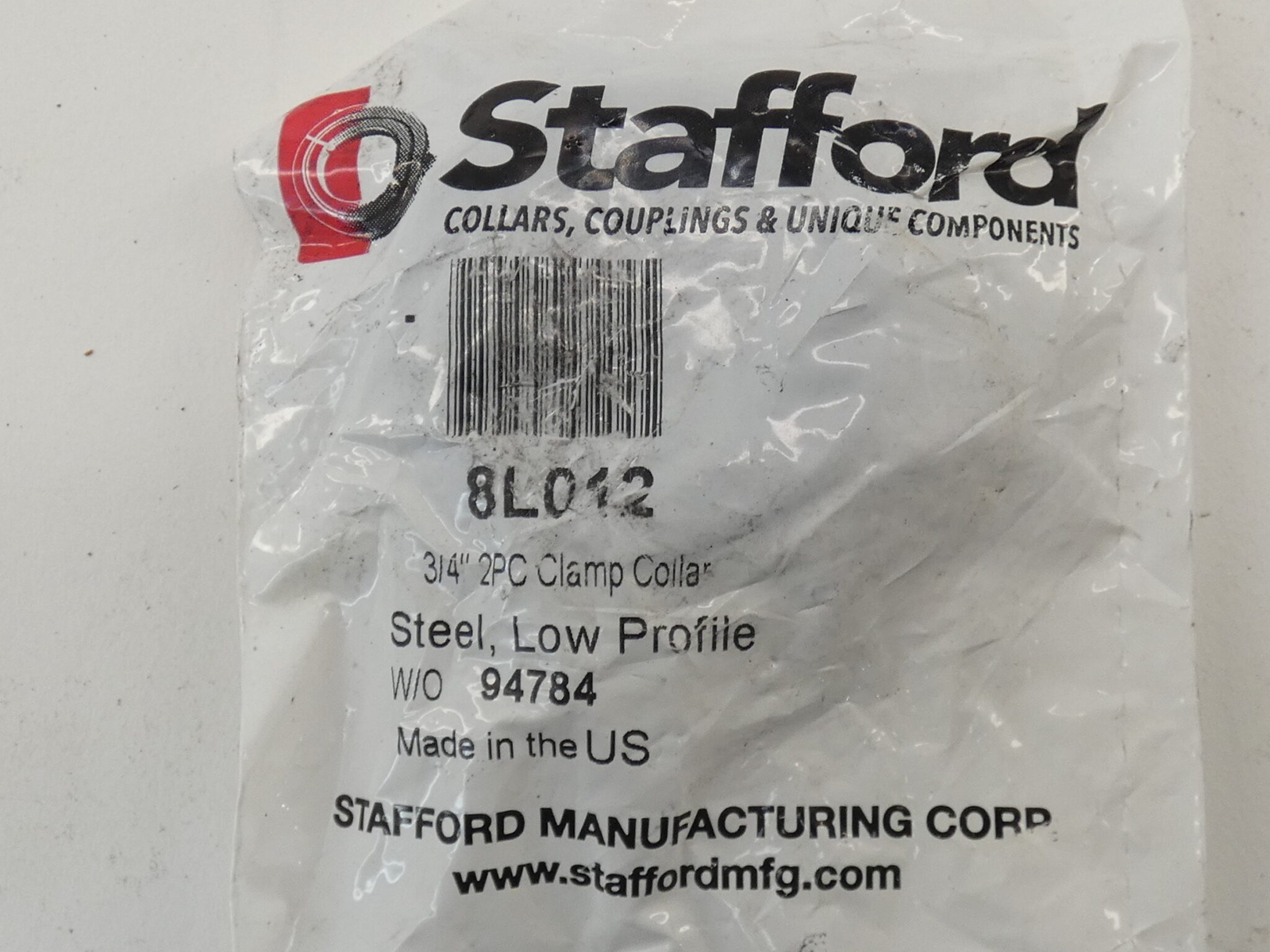 *Lot of 10* Stafford 8L012 3/4″ Steel Low Profile Collar Clamps 2-Piece 2PC -…