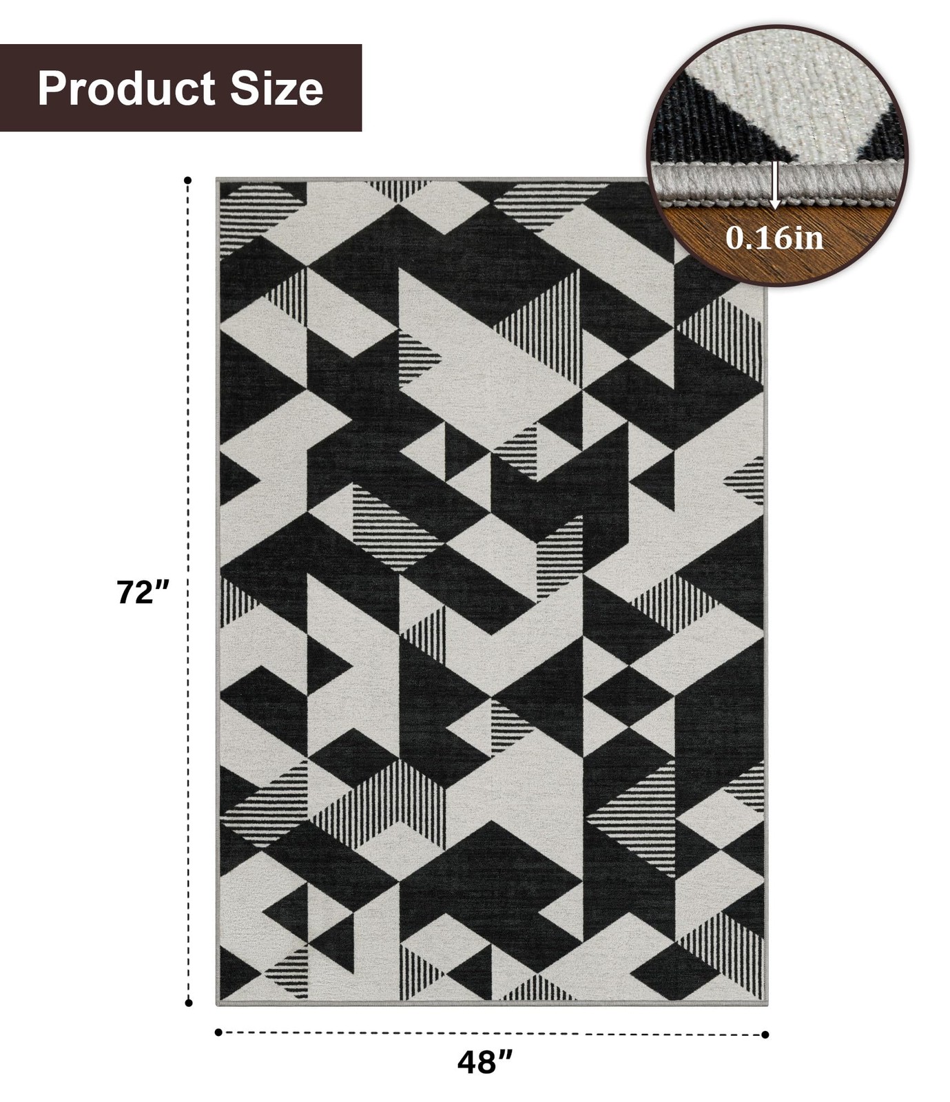 chakme Office Chair Mat for Hardwood Floor, 72″x48″ Easy Glide Computer Desk Mat