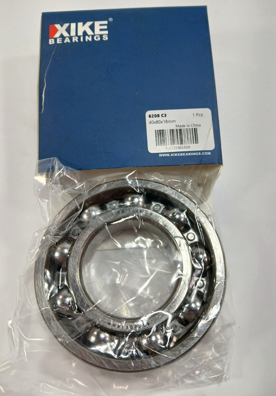 1 NEW XIKE 6208 C3 40X80X18MM DEEP GROOVE BALL BEARING NIB ***MAKE OFFER***