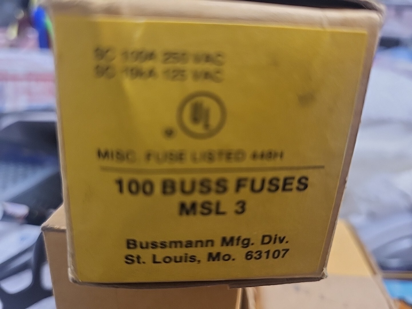 PACK OF 100 Buss Fuse MSL 3 FUSES Nos Surplus