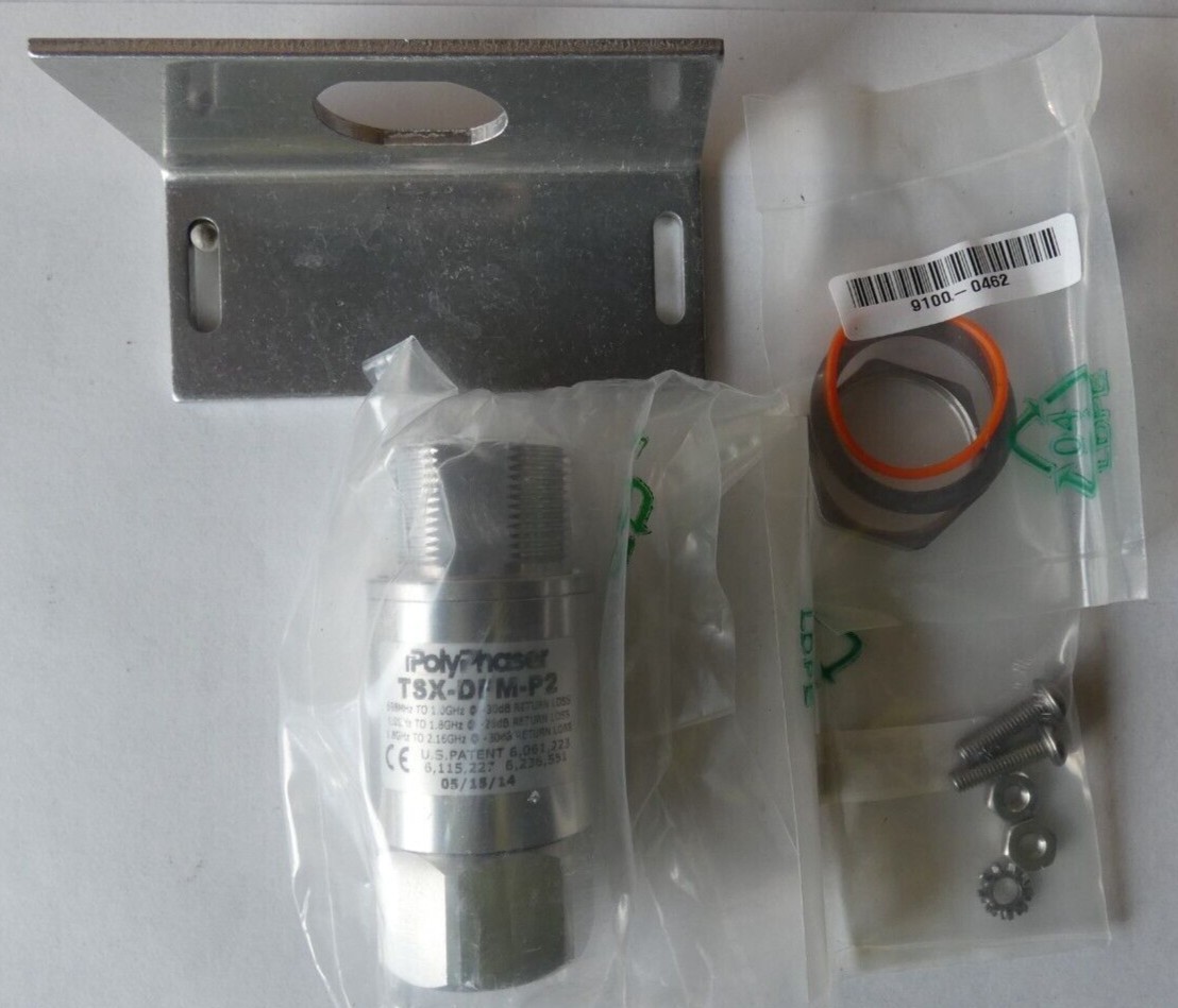New old stock PolyPhaser In-Line EMP Surge Filter TSX-DFM-P2-BF 698-2700MHz 500W