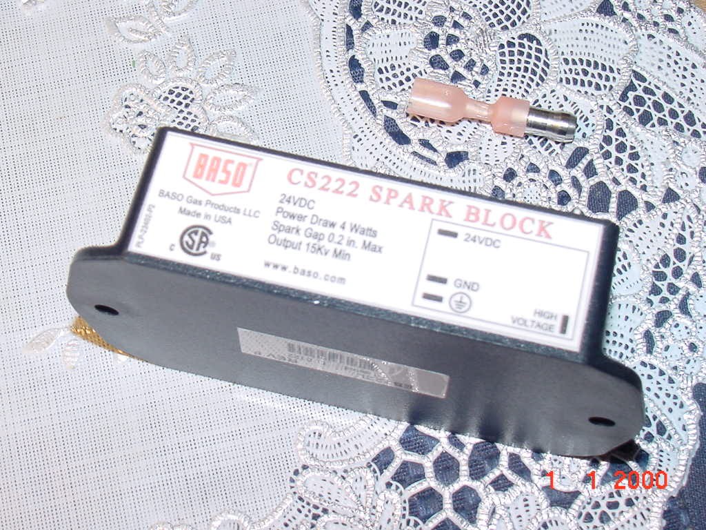 Ignitor Sparker Assembly Unit Baso Gas Products CS222 Spark Block, Bosh Iridium
