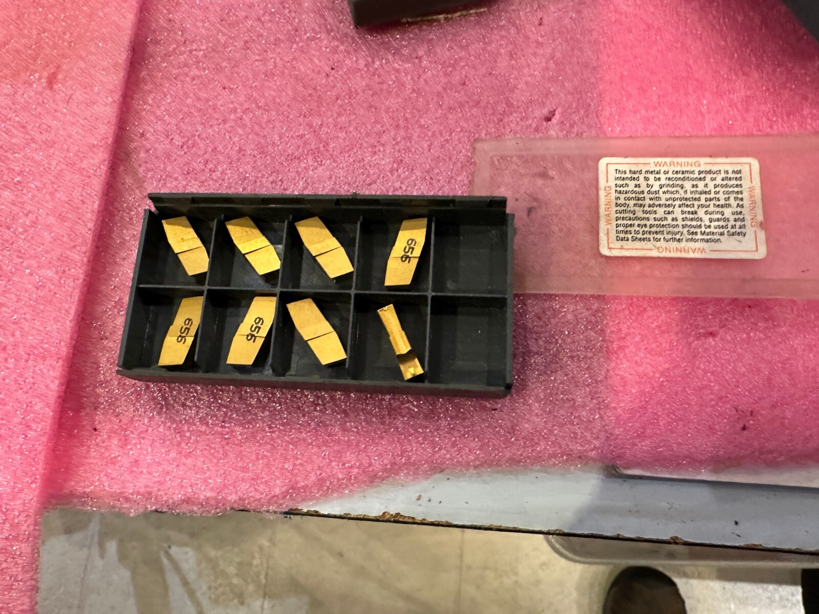 Iscar Double-Ended Grooving Inserts IC656 P20-P40 P/N GIF 4.45-0.15 (Lot of 8)