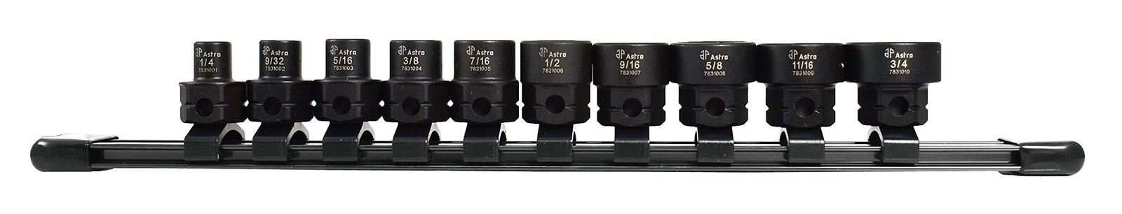 Astro Tools 78310 10-Piece 3/8″ Drive Low Profile Nano Impact Sockets SAE