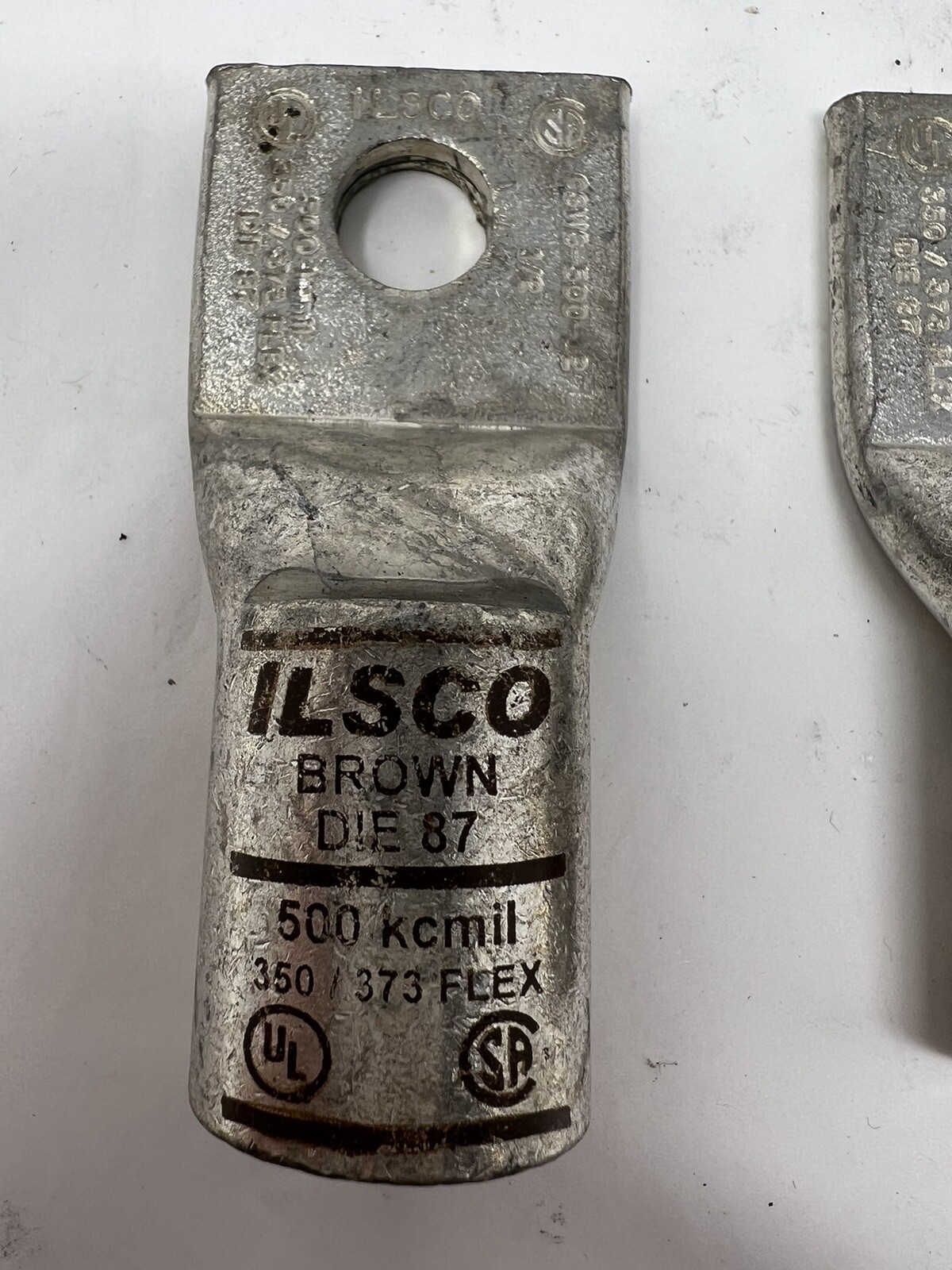 BURNDY BROWN DIE 87 SINGLE HOLE COMPRESSION LUG! NEW! Set of 3 Ships Free!!!
