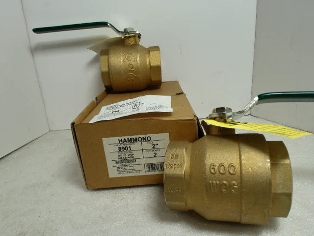 Hammond 2″ Ball Valve (Lot of 2) 600WOG 150WSP 8901-New In Box