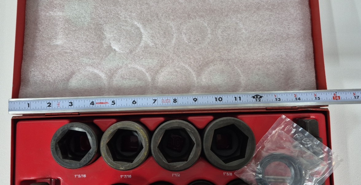 Facom 6-PT Impact Socket Set, 3/4″ – 1-5/8″, 3/4″Drive , NK.500U, Used