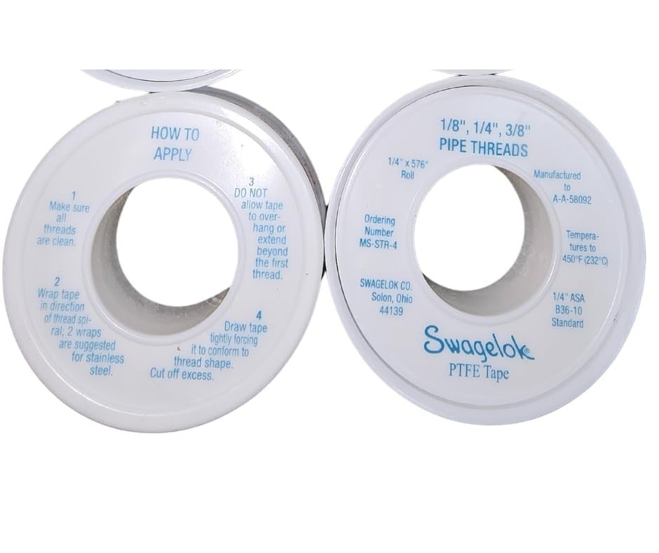 MS-STR-4 Swagelok PTFE Tape Thread Sealant 1/4 in x 576 in 10-Pack 450F NPT