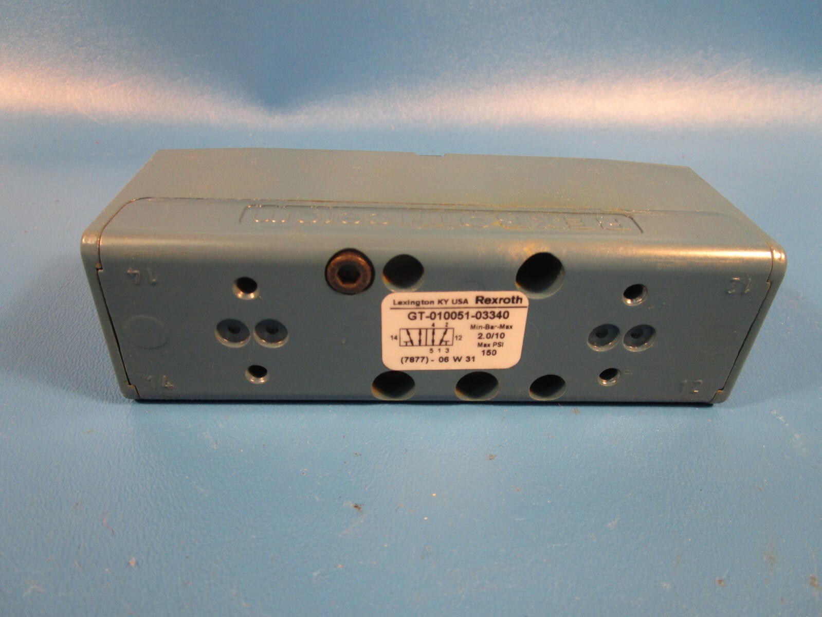 Bosch Rexroth GT-010050-03340, Ceram Single Air Pilot Valve, Metal & Air Spring
