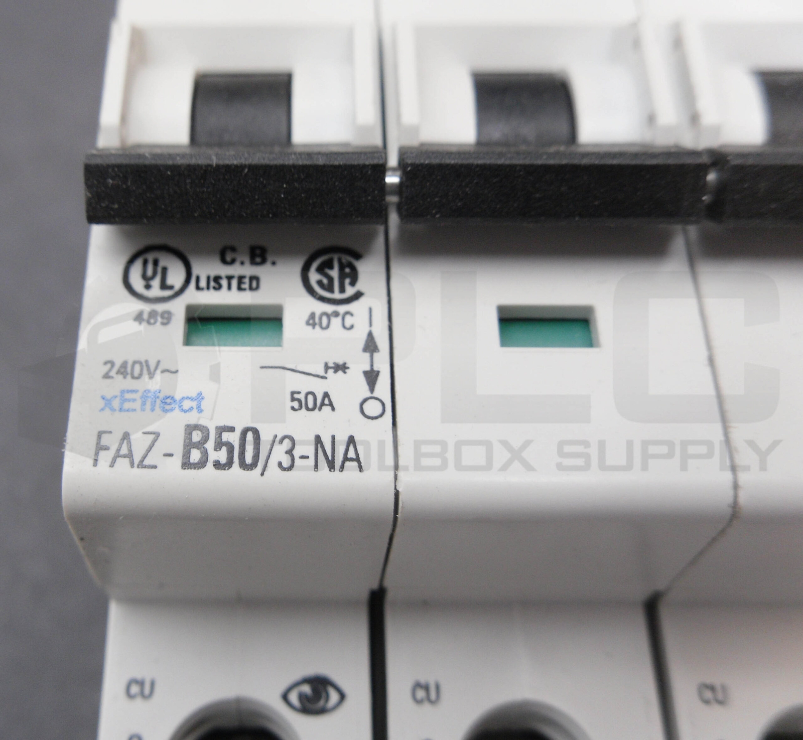NEW EATON FAZ-B50/3-NA CIRCUIT BREAKER 50A 3 POLE 240VAC 190787 FAZ-B50-3-NA