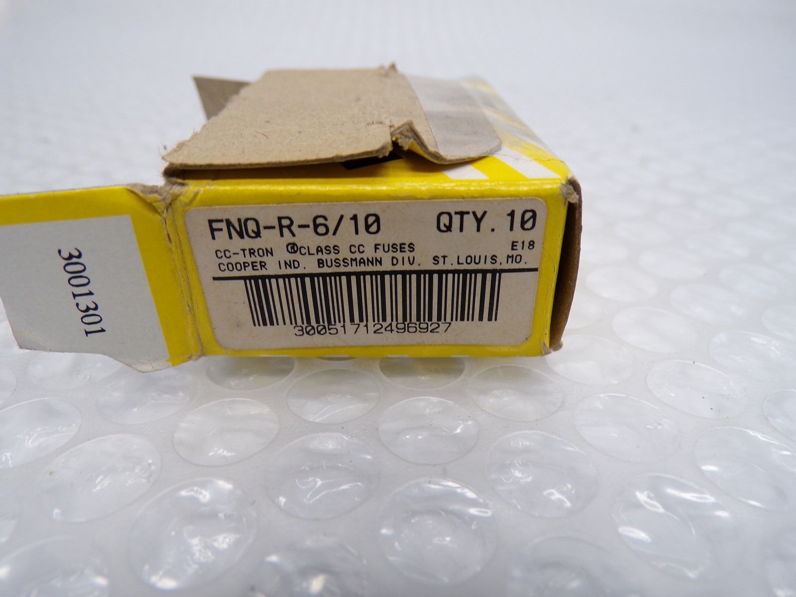 BUSSMANN FNQ-R-6/10 FUSE PKG OF 9 NSMP