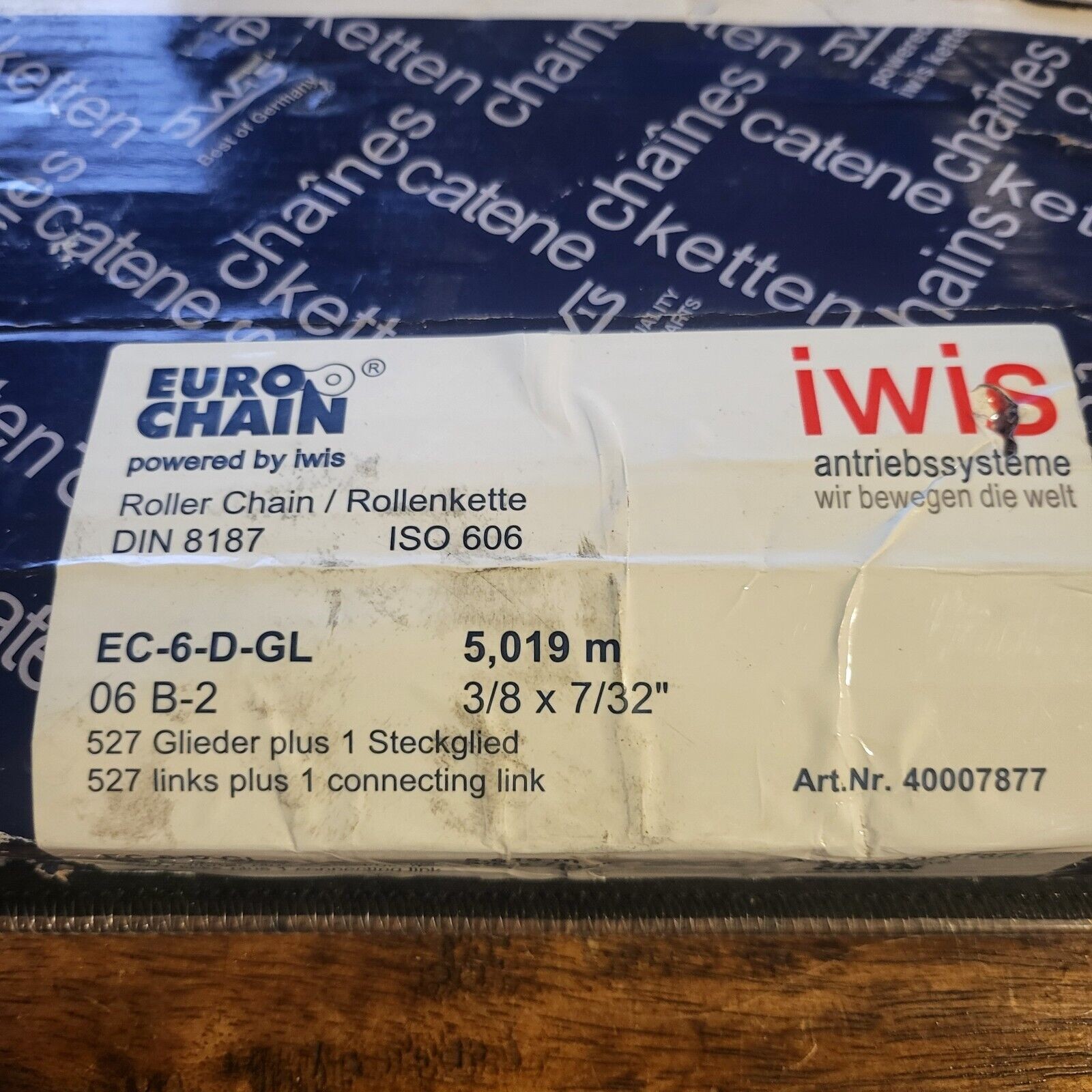 IWIS Roller Chain EC-6-D-GL – DIN 8187