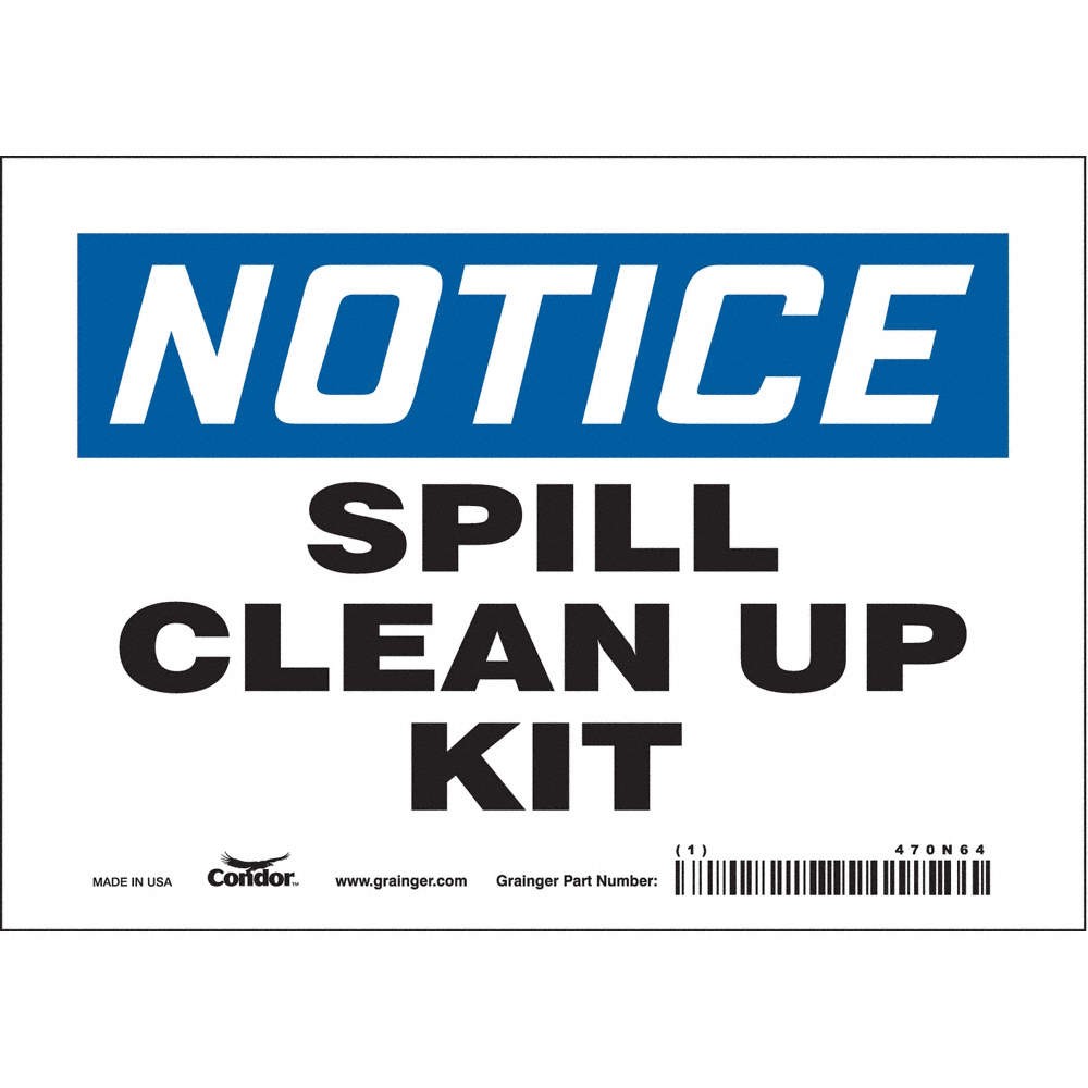CONDOR 470N64 Safety Sign,5 in x 7 in,Vinyl 470N64