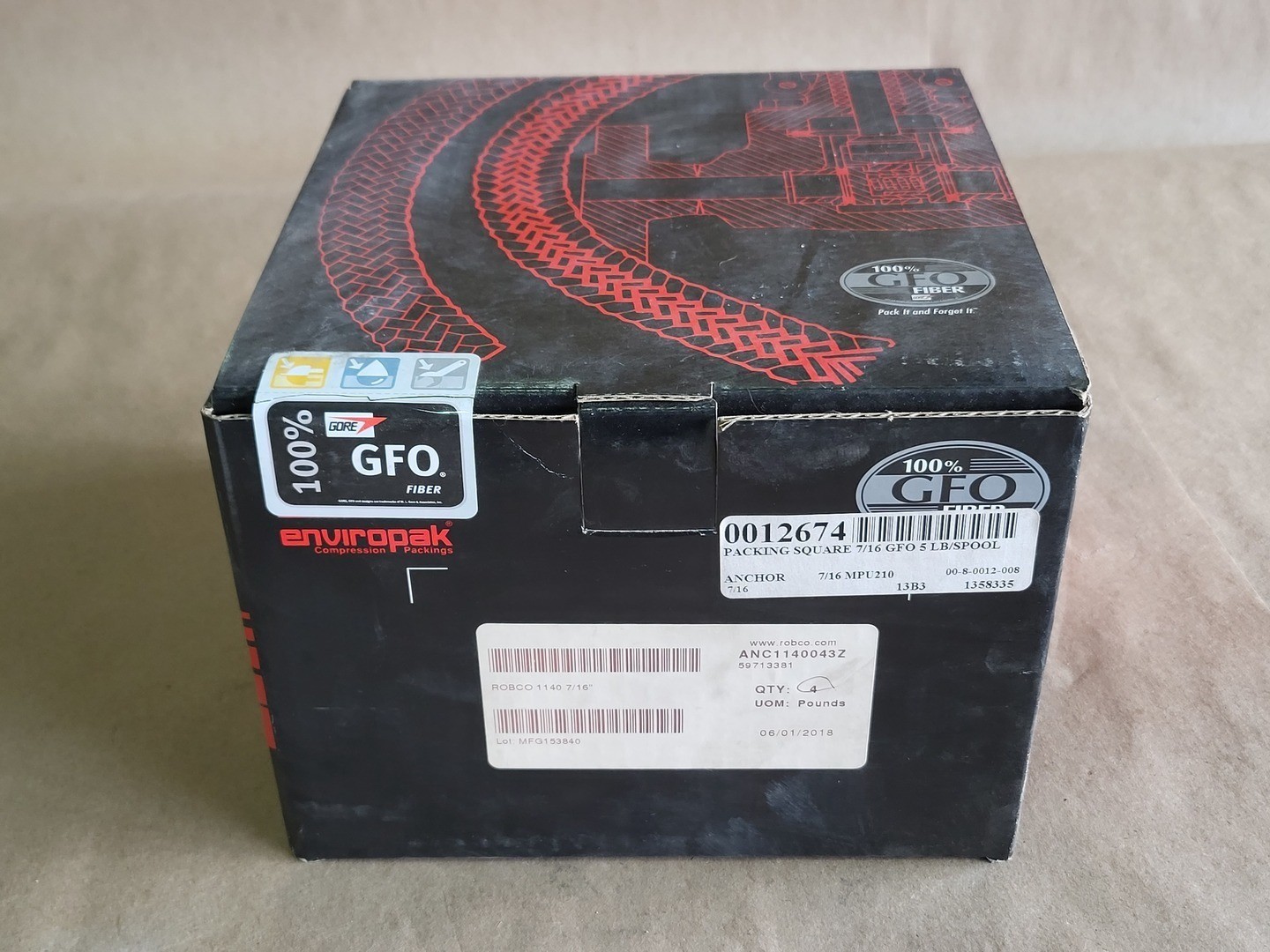 SURPLUS NEW Robco 1140 Compression Packing 7/16″ GFO – Valve Parts