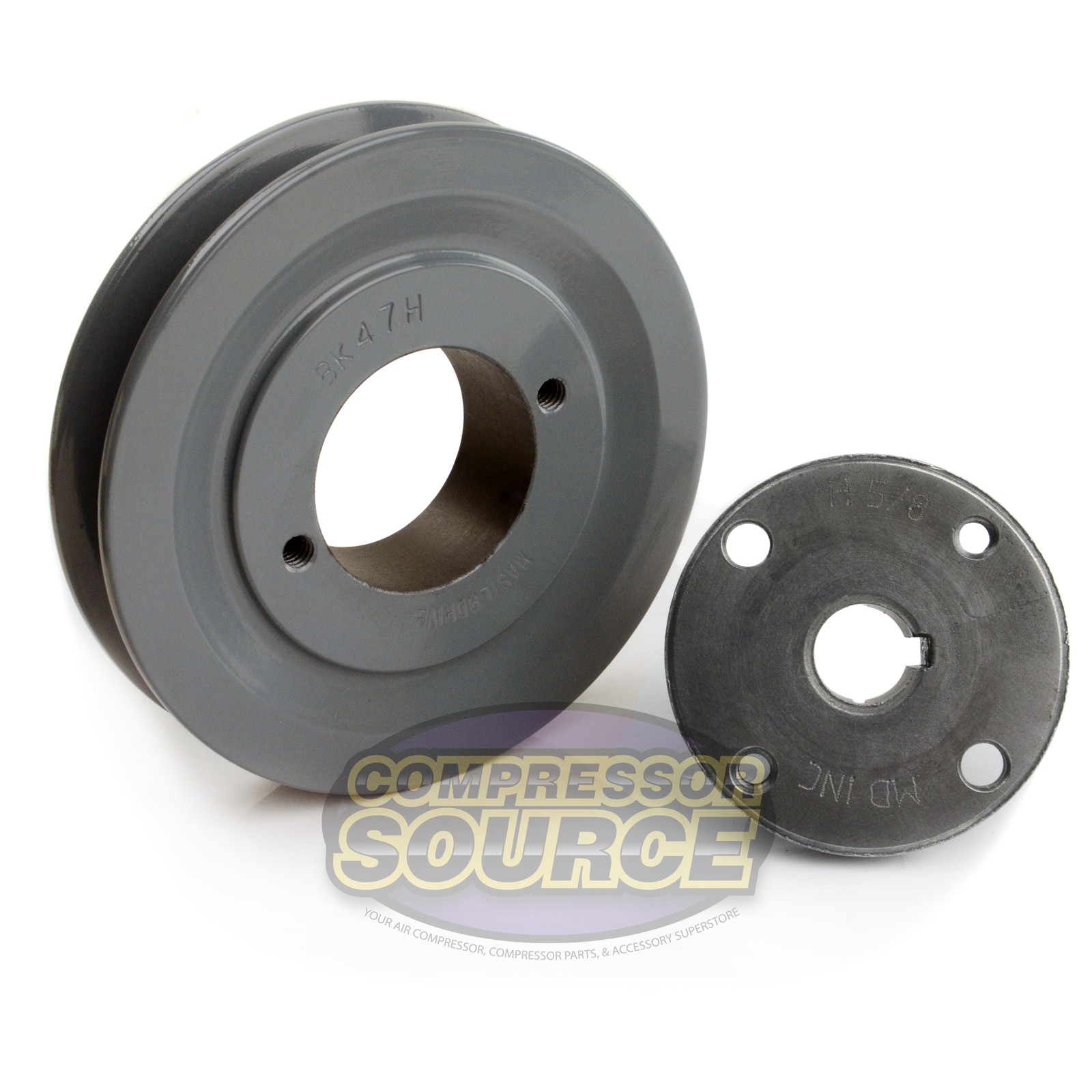 Cast Iron 4.5″ Single Groove Pulley Belt B Section 5L with 5/8″ Sheave Bushing