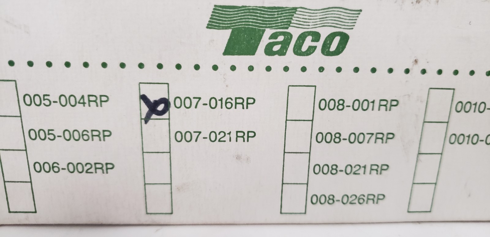 TACO 007-016RP REPLACEMENT ROTOR CARTRIDGE ASSEMBLY, NIB