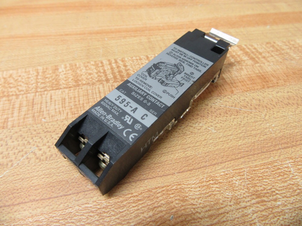 Allen Bradley 595-A Auxiliary Contact Size 0-5/Series C