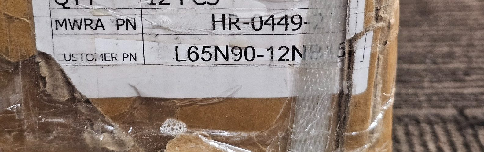 (QTY 2) Midwest Rubber L65N90-12NB150 HR-0449 12″, Left, Rubber Husker Rolls