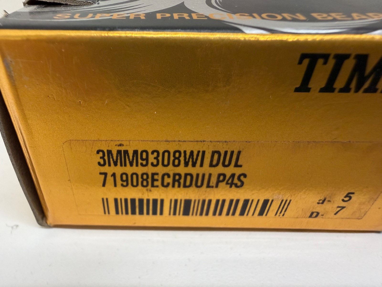 LOT OF (2) NEW IN BOX! TIMKEN SUPER PRECISION BALL BEARINGS 3MM9308WI-DUL